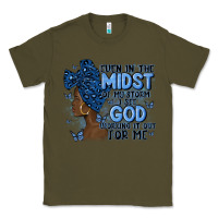 Army Green even in the midst of may storm afro woman Classic Tee - MaliasSmallBusiness