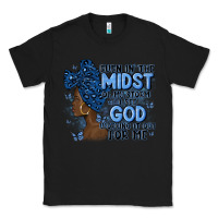 Black even in the midst of may storm afro woman Classic Tee - MaliasSmallBusiness