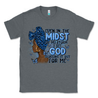 Charcoal Heather even in the midst of may storm afro woman Classic Tee - MaliasSmallBusiness