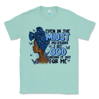 Seafoam even in the midst of may storm afro woman Classic Tee - MaliasSmallBusiness