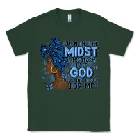 Sports Green even in the midst of may storm afro woman Classic Tee - MaliasSmallBusiness