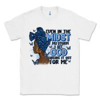 White even in the midst of may storm afro woman Classic Tee - MaliasSmallBusiness
