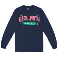 Navy girl math university Long Sleeve Tee - MaliasSmallBusiness