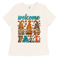 Bone welcome fall gnome Ladies Tee - HRA Design Shop