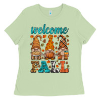 Matcha welcome fall gnome Ladies Tee - HRA Design Shop