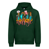 Forest Green Western ICU Intensive Care Unit Nurse Urban Hoodie - FaDigitalArtStudio