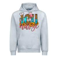 Heather Grey Western ICU Intensive Care Unit Nurse Urban Hoodie - FaDigitalArtStudio