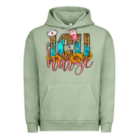 Pigment Oil Green Western ICU Intensive Care Unit Nurse Urban Hoodie - FaDigitalArtStudio
