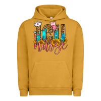 Pigment Peanut Butter Western ICU Intensive Care Unit Nurse Urban Hoodie - FaDigitalArtStudio