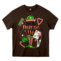 Chocolate Brown im the nurse elf Heavy Core Tee - FaDigitalArtStudio