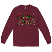 Burgundy christmas vibes Long Sleeve Tee - JahusDesignShop