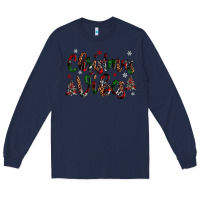 Navy christmas vibes Long Sleeve Tee - JahusDesignShop
