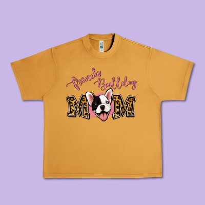 French Bulldog Mom Urban Heavy Tee Designed By Jasminsmagicworld
