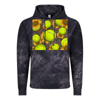 Cloud Black tennis ball with sunflower and racket Vintage Hoodie - BarkalooDesign