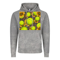Tennis Ball With Sunflower And Racket Vintage Hoodie | Teevron