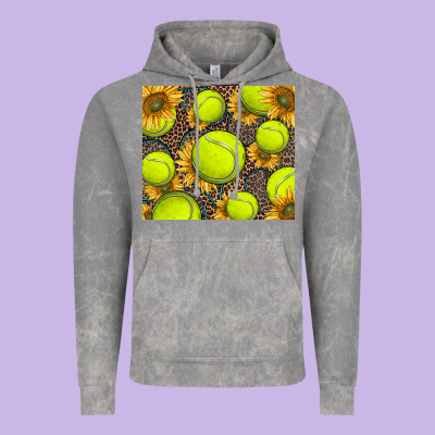Tennis Ball With Sunflower And Racket Vintage Hoodie Designed By Barkaloodesign
