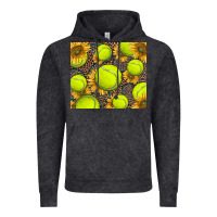 Vintage Black tennis ball with sunflower and racket Vintage Hoodie - BarkalooDesign