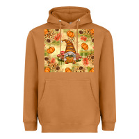 Meerkat Fall Pumpkins and Gnome with Leopard Heavyweight Hoodie - texasbilliewilder