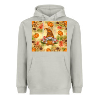 Moon Dust Fall Pumpkins and Gnome with Leopard Heavyweight Hoodie - texasbilliewilder