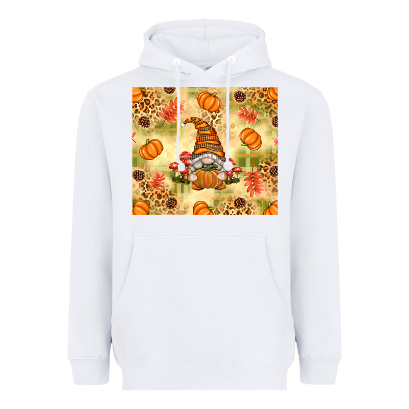 Fall Pumpkins And Gnome With Leopard Heavyweight Hoodie by texasbilliewilder | Teevron