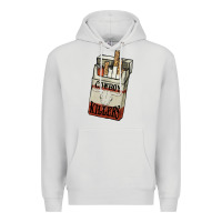 Dove Grey Cowboy killers cigarette package Premium Hoodie - HowdyJamesFarm