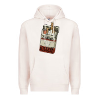 Pale Pink Cowboy killers cigarette package Premium Hoodie - HowdyJamesFarm
