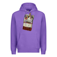 Purple Cowboy killers cigarette package Premium Hoodie - HowdyJamesFarm