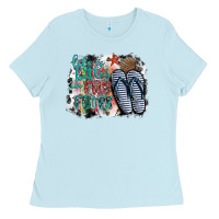 Baby Blue life is better in fılp flops Ladies Tee - SublimationCraftShop