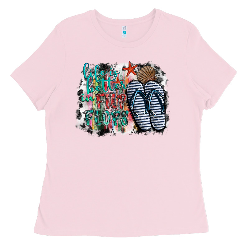 Life Is Better In Fılp Flops Ladies Tee by SublimationCraftShop | Teevron