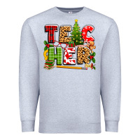 Heather Grey teacher christmas Premium Sweatshirt - texasbilliewilder