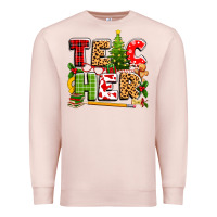 Pale Pink teacher christmas Premium Sweatshirt - texasbilliewilder