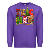 Purple teacher christmas Premium Sweatshirt - texasbilliewilder