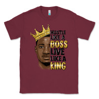 Burgundy hustle like a boss live like a king malia Classic Tee - MaliasSmallBusiness