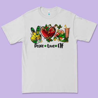 Peace Love  Elf Premium Tee Designed By Adodesignshop