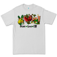 Dove Grey peace love  elf Premium Tee - AdoDesignShop