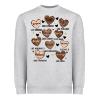 Heather Grey black history month hearts Heavyweight Sweatshirt - MaliasSmallBusiness