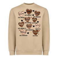 Mushroom black history month hearts Heavyweight Sweatshirt - MaliasSmallBusiness