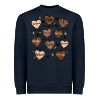 Navy black history month hearts Heavyweight Sweatshirt - MaliasSmallBusiness