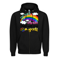 Black the only choice i made was to be myself Zipper Hoodie - Artiststas