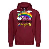 Burgundy the only choice i made was to be myself Zipper Hoodie - Artiststas