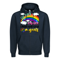 Navy the only choice i made was to be myself Zipper Hoodie - Artiststas