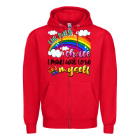 Red the only choice i made was to be myself Zipper Hoodie - Artiststas