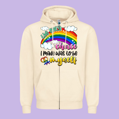 The Only Choice I Made Was To Be Myself Zipper Hoodie Designed By Artiststas