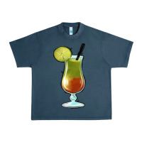Midnight Navy Margarita Glass Urban Heavy Tee - Jasminsmagicworld