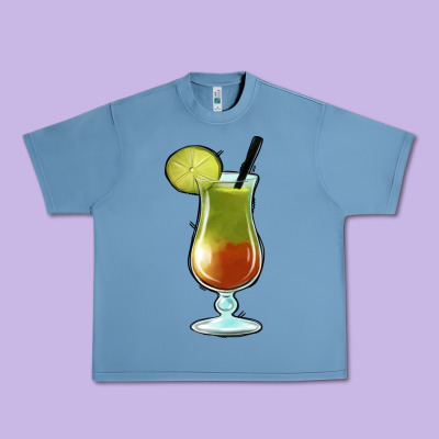 Margarita Glass Urban Heavy Tee Designed By Jasminsmagicworld