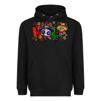 Black Hola Cinco De Mayo Heavyweight Hoodie - NancyCooperArtShop