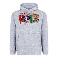 Heather Grey Hola Cinco De Mayo Heavyweight Hoodie - NancyCooperArtShop