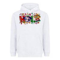 White Hola Cinco De Mayo Heavyweight Hoodie - NancyCooperArtShop