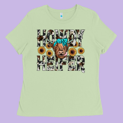 Howdy Heıfer Ladies Tee Designed By Jahusdesignshop