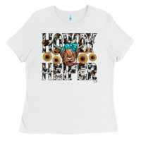 White howdy heıfer Ladies Tee - JahusDesignShop
